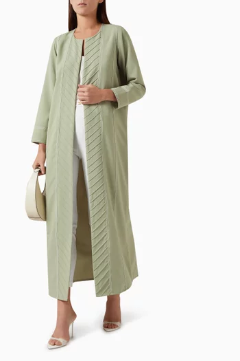 Contrast-stitch Abaya
