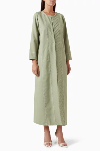 Contrast-stitch Abaya