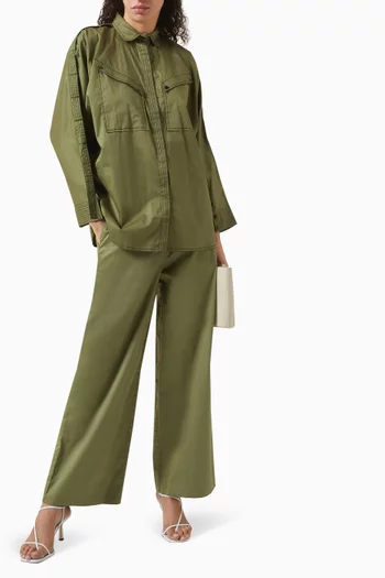 Siam Shirt & Pants Set in Cotton-satin