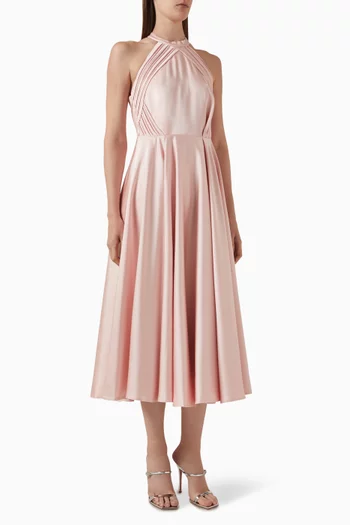 Halter Neck Midi Dress