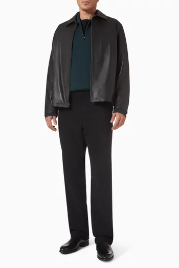 جاكيت بسحّاب جلد