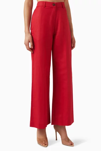 Wide-leg Pants in Linen