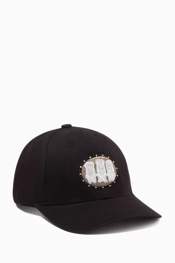 Three Wise Monkeys Baseball Cap in Cotton
