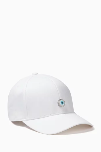 Evil Eye Baseball Cap in Cotton