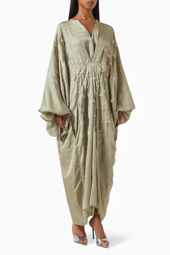 Embellished Balloon-sleeve Kaftan
