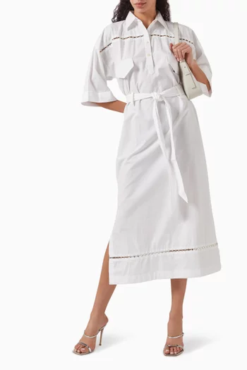Tessa Belted Kaftan in Poplin