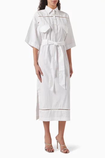 Tessa Belted Kaftan in Poplin