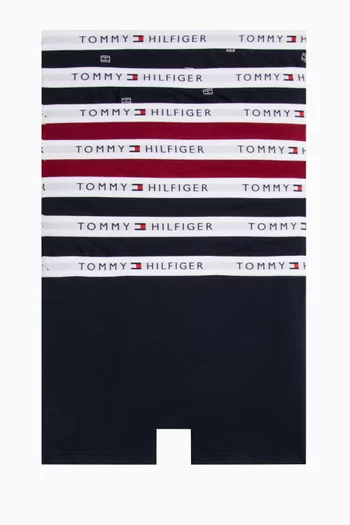 Signature-print Logo Waistband Trunks, Set of 7