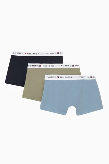 Logo Waistband Trunks Set of 3