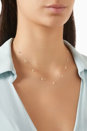 قلادة ستارلايت مزينة بحلي ذهب عيار 18