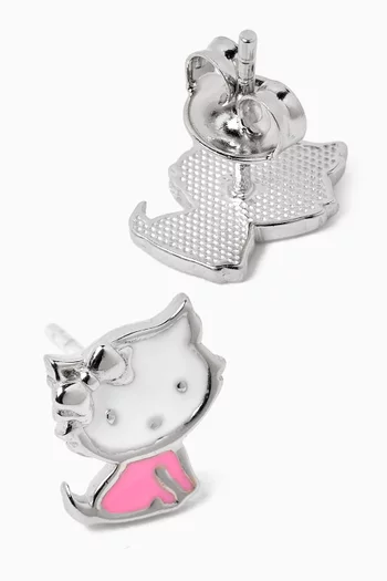 Cleo Kitty Stud Earrings in Sterling Silver