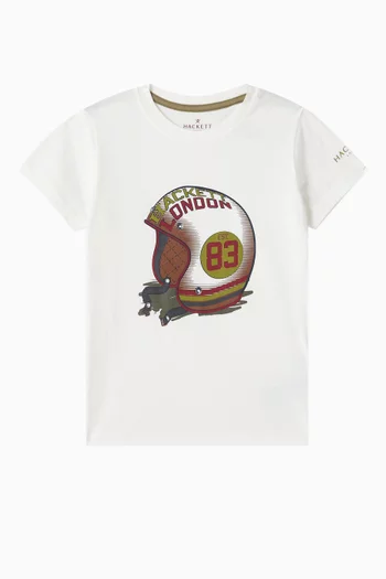 تي شيرت بطبعة خوذة قطن جيرسيه