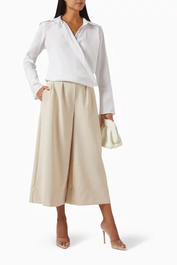 Crystal-embellished Blouse in Cotton