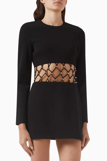 Net-effect Mini Dress