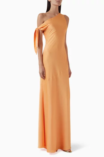 Zhuri Maxi Dress in Satin