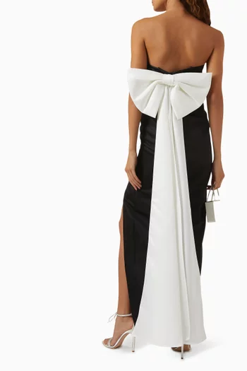 Bustier Bow Gown in Satin