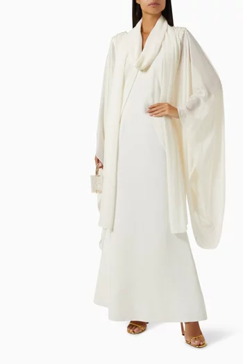 Bead-embellished Kaftan in Chiffon
