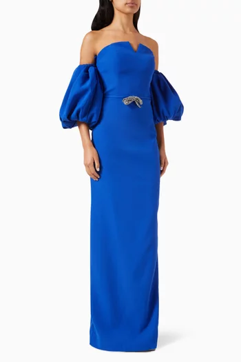 Crystal-embellished Dress in Crepe