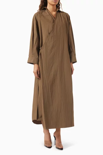 V-neck Wrap-front Coat
