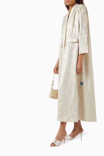 Notched-collar Long Blazer