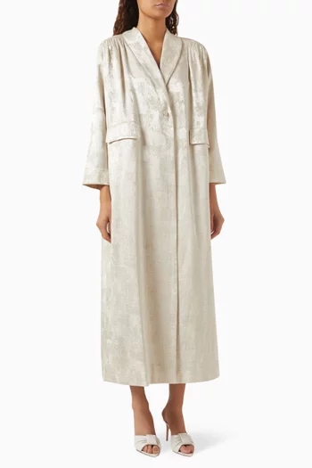 Notched-collar Long Blazer