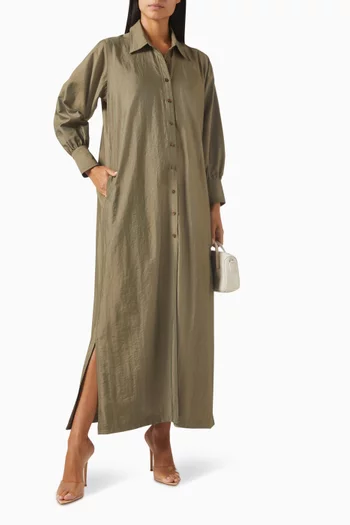 Shirt-collar Button-front Coat