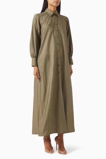 Shirt-collar Button-front Coat