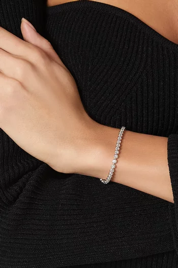 سوار تنس فضة إسترلينية معاد تدويرها مطلية بالروديوم