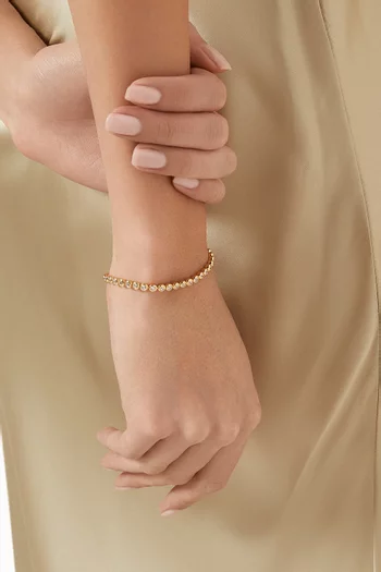 Tennis Bracelet in 18kt Recycled Gold-plated Vermeil