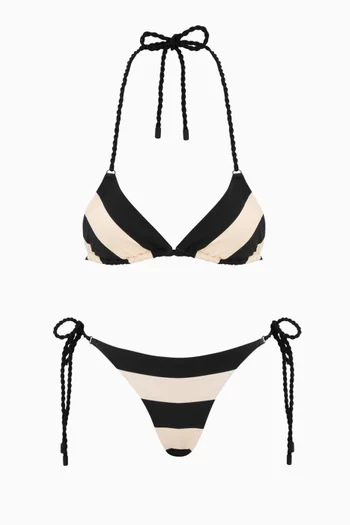 Maxine Mini Tri Bikini Set in Stretch Nylon