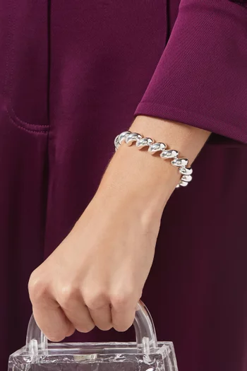 The Edith Bracelet in Sterling Silver-plated Brass