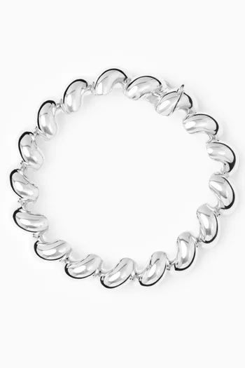 The Edith Bracelet in Sterling Silver-plated Brass