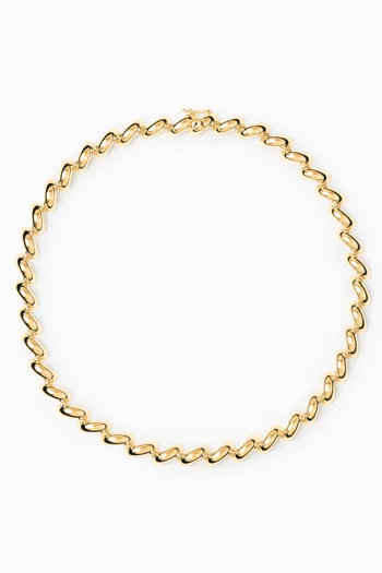 The Edith Necklace in Gold-tone Brass