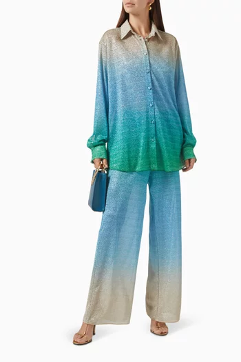 Lumière Ombré Shade Oversized Shirt in Lurex