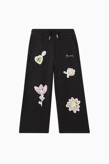 Wide-leg Pants in Cotton Fleece