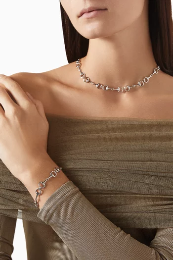 The Horsebit Bracelet in Silver-plated Brass