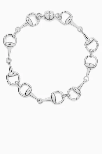 The Horsebit Bracelet in Silver-plated Brass