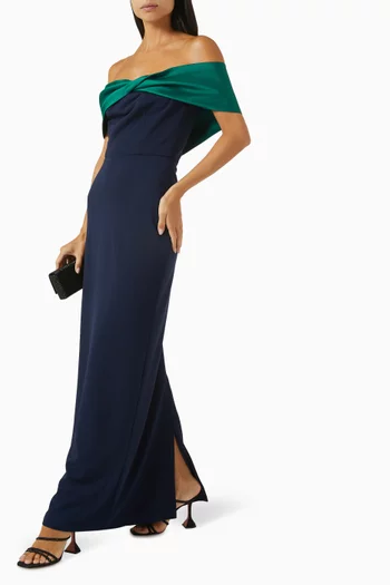 Tofa Column Gown in Lycra Crepe