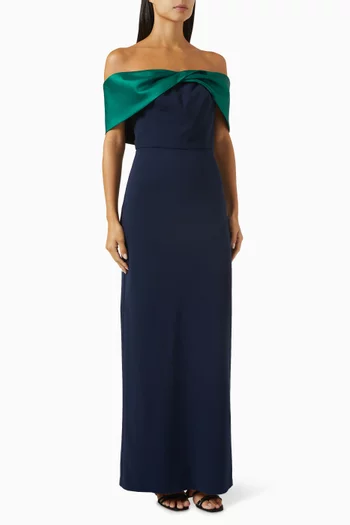Tofa Column Gown in Lycra Crepe