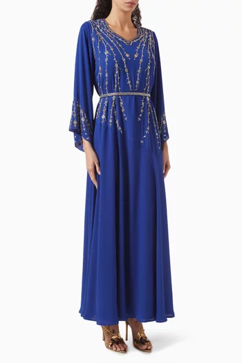 Embellished A-line Jalabiya in Crepe