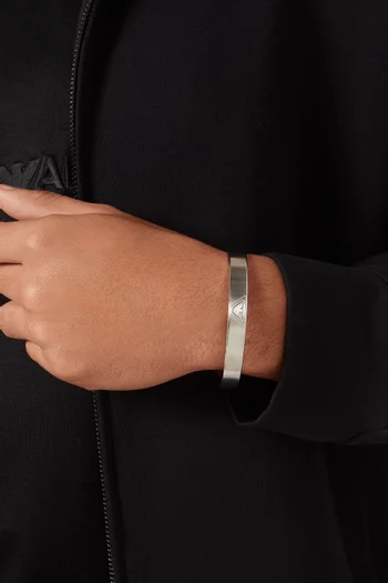 Eagle Logo Cuff Bracelet in Stainless Steel