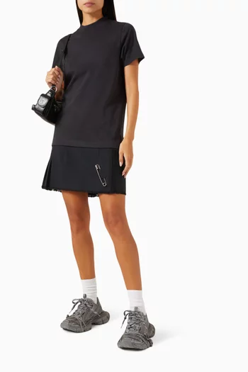Layered Distressed T-shirt Mini Dress in Cotton
