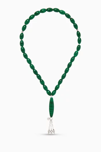 Worry Beads in Malachite