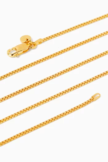 Box Chain Necklace in Yellow Gold Plating