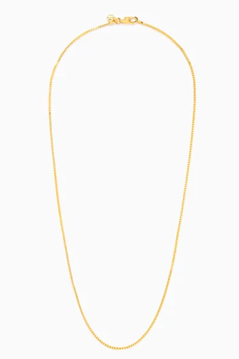 Box Chain Necklace in Yellow Gold Plating