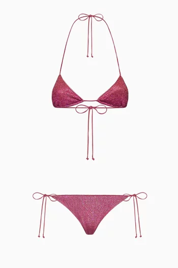 Lumiére Ombre Shade Bikini Set in Lurex