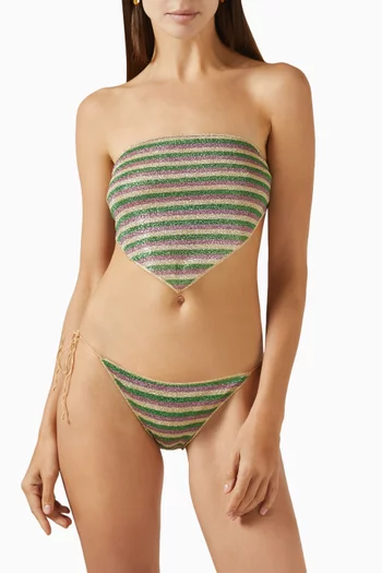 Lolita Striped Bandana Bikini Set