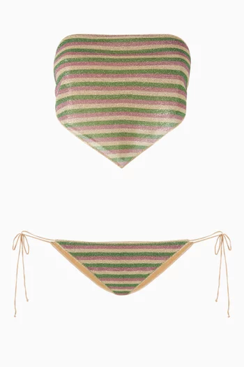 Lolita Striped Bandana Bikini Set