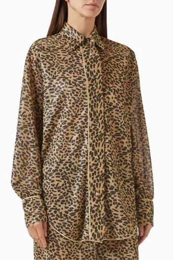 Animalier Lumière Shirt in Lurex