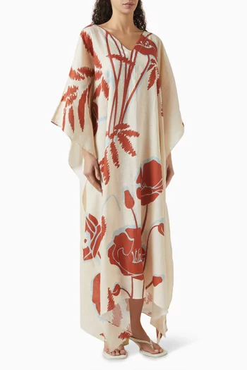 Morena Belted Kaftan in Linen